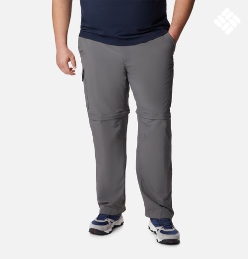 Men's Columbia Silver Ridge Convertible Pants Dark Grey | Plus Size CA-C8L30